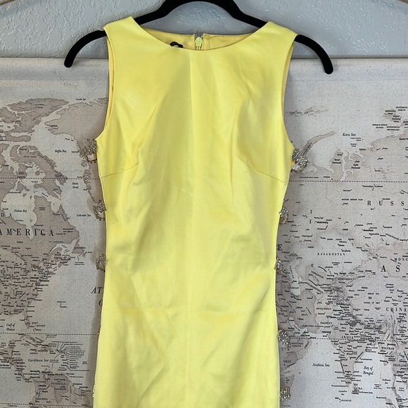 RARE HOUSE OF CB 'Phedra' Yellow Crystal Embellished Dress NWOT - Picture 6 of 13